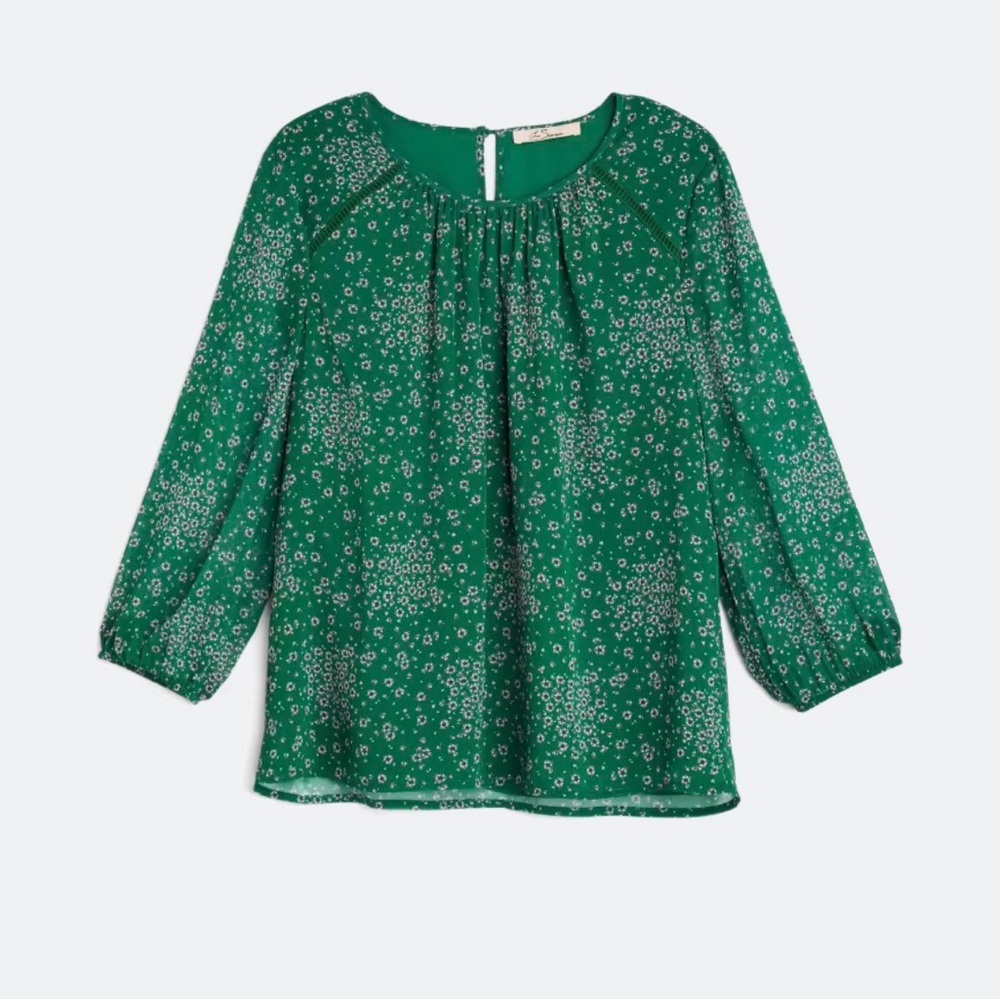 Women's Green Printed Blouse - Lightweight